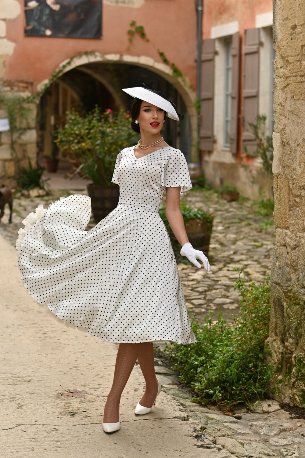 Thea Polka Dot Swing Dress